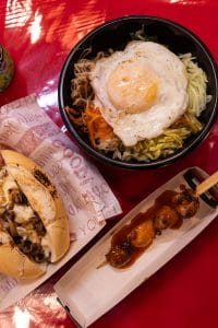 Foto da gastronomia de Coréia do Sul